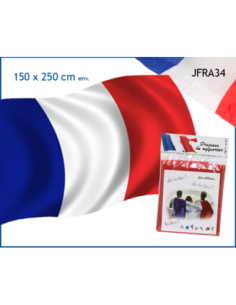 Grand Drapeau France Supporter Bleu-Blanc-Rouge 150x250 cm | marcheauxaffaires.fr