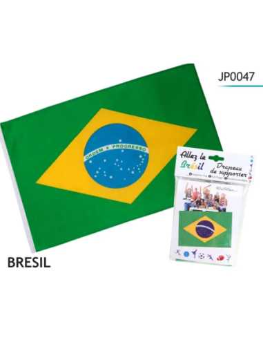 Drapeau Brésil Supporter 90x150 cm | marcheauxaffaires.fr