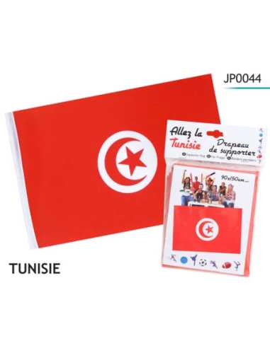 Drapeau Tunisie Supporter 90x150 cm | marcheauxaffaires.fr
