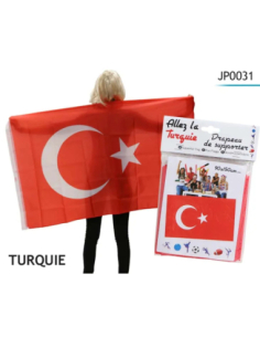 Drapeau Turquie Supporter 90x150 cm | marcheauxaffaires.fr