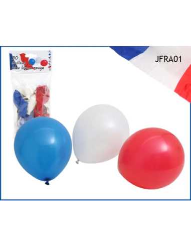Lot 30 Ballons Baudruche Bleu-Blanc-Rouge France | marcheauxaffaires.fr