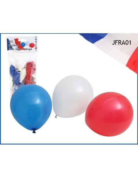 Lot 30 Ballons Baudruche Bleu-Blanc-Rouge France | marcheauxaffaires.fr