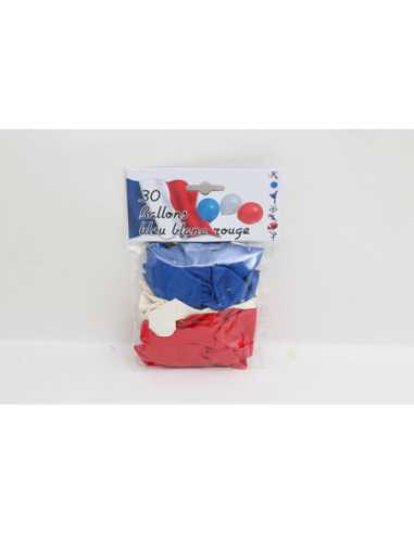 Lot 30 Ballons Baudruche Bleu-Blanc-Rouge France | marcheauxaffaires.fr