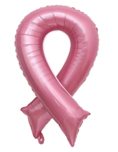Ballon ruban Octobre Rose 90x50cm - Hélium