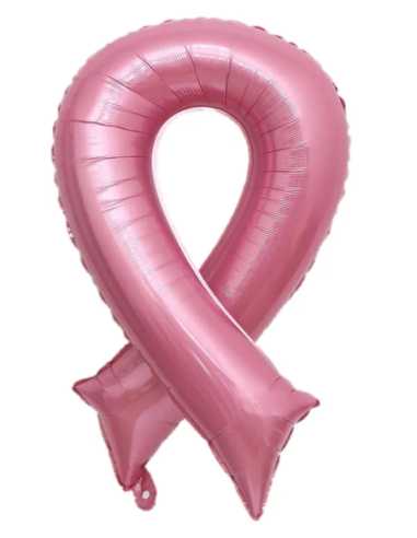 Ballon ruban Octobre Rose 90x50cm - Hélium