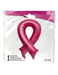 Ballon ruban Octobre Rose 90x50cm - Hélium 2