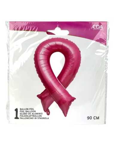 Ballon ruban Octobre Rose 90x50cm - Hélium