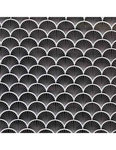 Rouleau adhésif Art déco Noir/Blanc 45x200cm