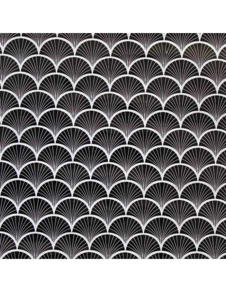 Rouleau adhésif Art déco Noir/Blanc 45x200cm
