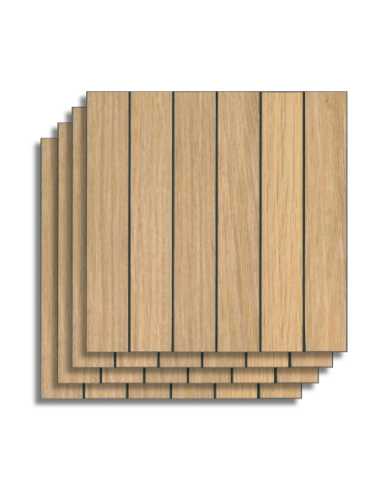Crédence adhésive 3D Lato Effet Bois - lot de 4