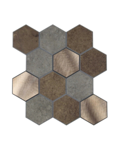 Crédence adhésive 3D Hexa Béton - lot de 4