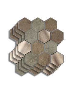 Crédence adhésive 3D Hexa Béton - lot de 4 2