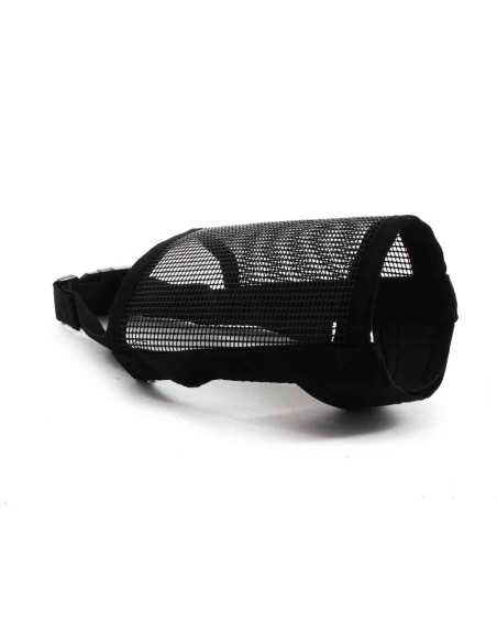 Muselière polyester réglable, nez 30 cm, cou 25-45 cm, noir