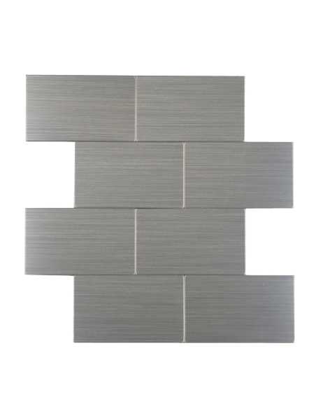Crédence adhésive 3D Careo Chrome - lot de 4