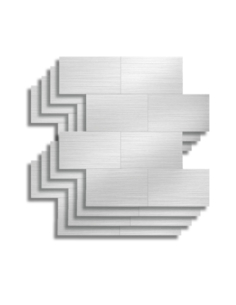 Crédence adhésive 3D Careo Chrome - lot de 4 2