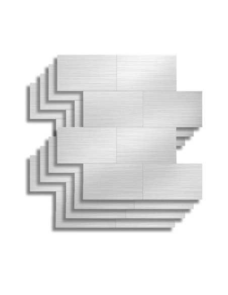 Crédence adhésive 3D Careo Chrome - lot de 4
