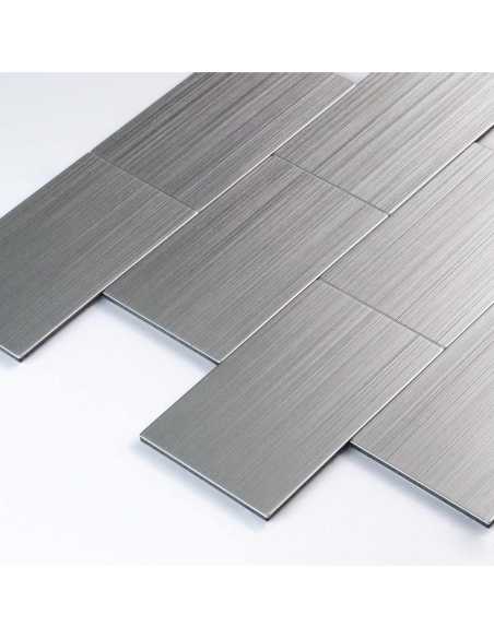 Crédence adhésive 3D Careo Chrome - lot de 4