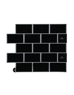 Sticker adhésif mural Métro Noir 30,5x25cm