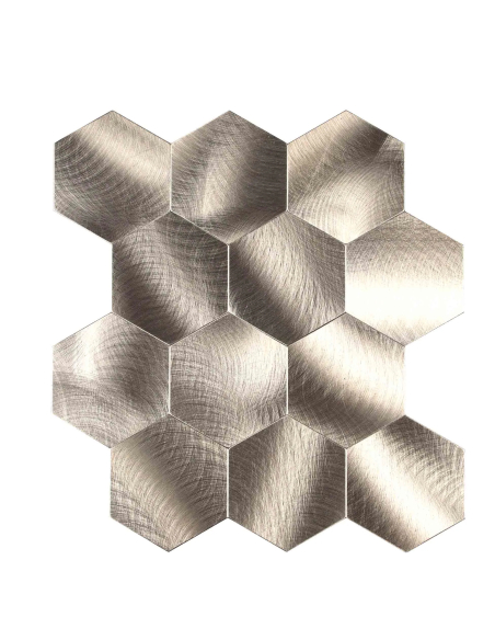 Crédence adhésive 3D Hexa Cuivre - lot de 4