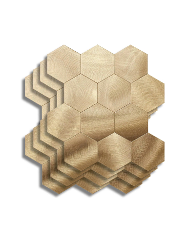 Crédence adhésive 3D Hexa Cuivre - lot de 4