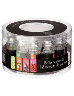 Brûle-parfum et Huile 10 ml. Lot de 12 assortiments
