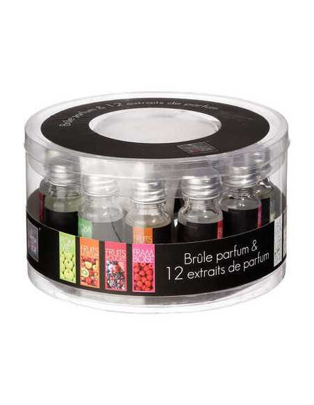 Brûle-parfum et Huile 10 ml. Lot de 12 assortiments