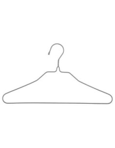 Cintre Métal fin Gris clair Lot de 10