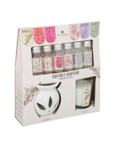 Coffret Senteur Bougie parfumée Vanille avec assortiments de 6 huiles parfumées