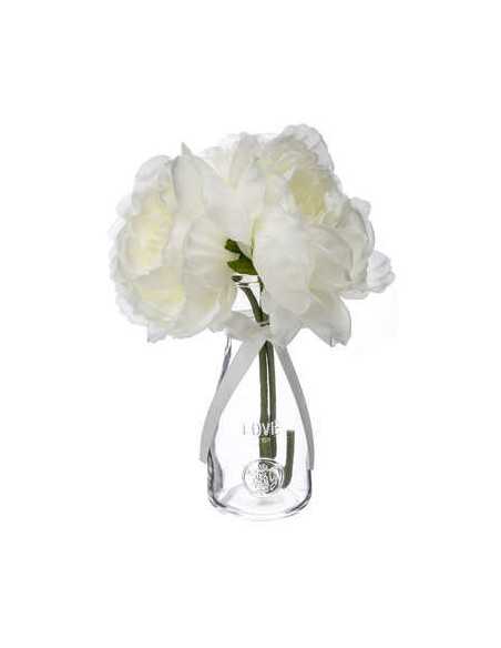 Vase en verre Composition 3 Pivoines Hauteur 25 cm