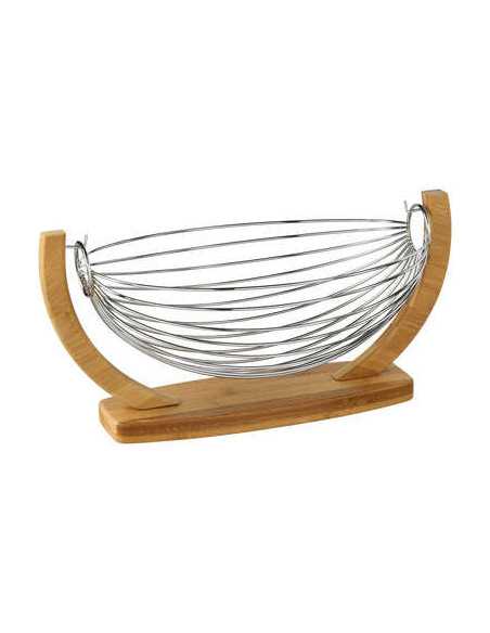 Corbeille à fruits balance Bambou et métal