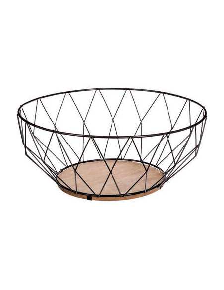 Corbeille à fruits Losange Noir 28 cm