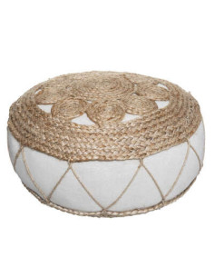 Coussin de sol en jute AJOURE Diamètre 43 cm Hauteur 18 cm