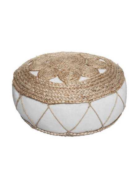 Coussin de sol en jute AJOURE Diamètre 43 cm Hauteur 18 cm