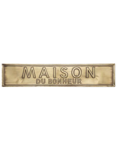 Déco murale métal embossé 99x20 cm