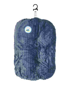 Matelas velours bleu marine 75x55 cm, antidérapant