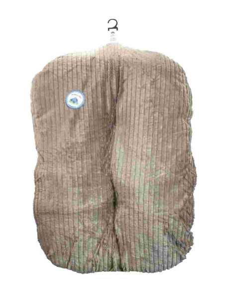 Matelas velours gris 112x81 cm, antidérapant