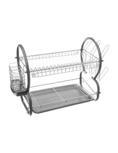 Égouttoir 2 niveaux Métal chrome