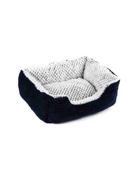 Panier velours côtelé, 50x40x26 cm, bleu gris