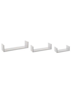 Étagère FIXY avec bordure Blanc Lot de 3