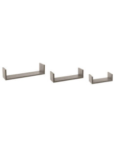 Étagère FIXY avec bordure Blanc Lot de 3