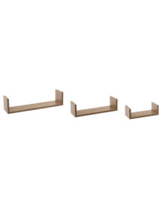 Étagère FIXY avec bordure Chêne naturel Lot de 3