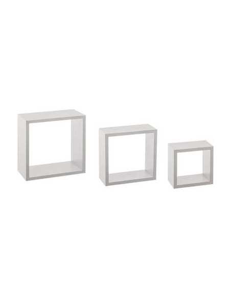Étagère FIXY Cube Blanc Lot de 3