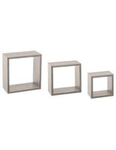 Étagère FIXY Cube Chêne gris Lot de 3