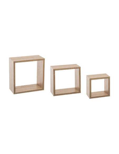 Étagère FIXY Cube Chêne naturel Lot de 3