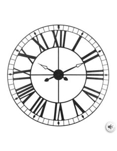 Horloge murale métal noir diamètre 90 cm