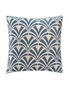 Housse coussin CHEN ART DÉCO bleu 40x40 cm