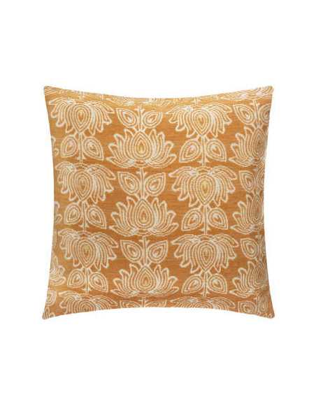Housse coussin CHEN FLEUR Ocre 40x40 cm