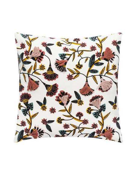 Housse coussin Gyspsy Pompon 40x40 cm