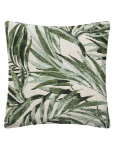 Housse coussin Jacquard tropic 40x40 cm