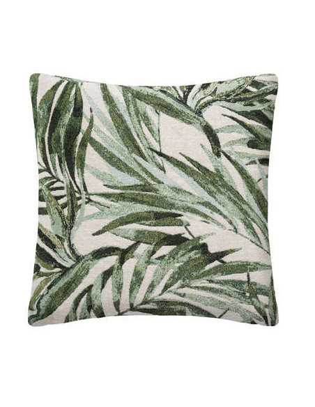 Housse coussin Jacquard tropic 40x40 cm